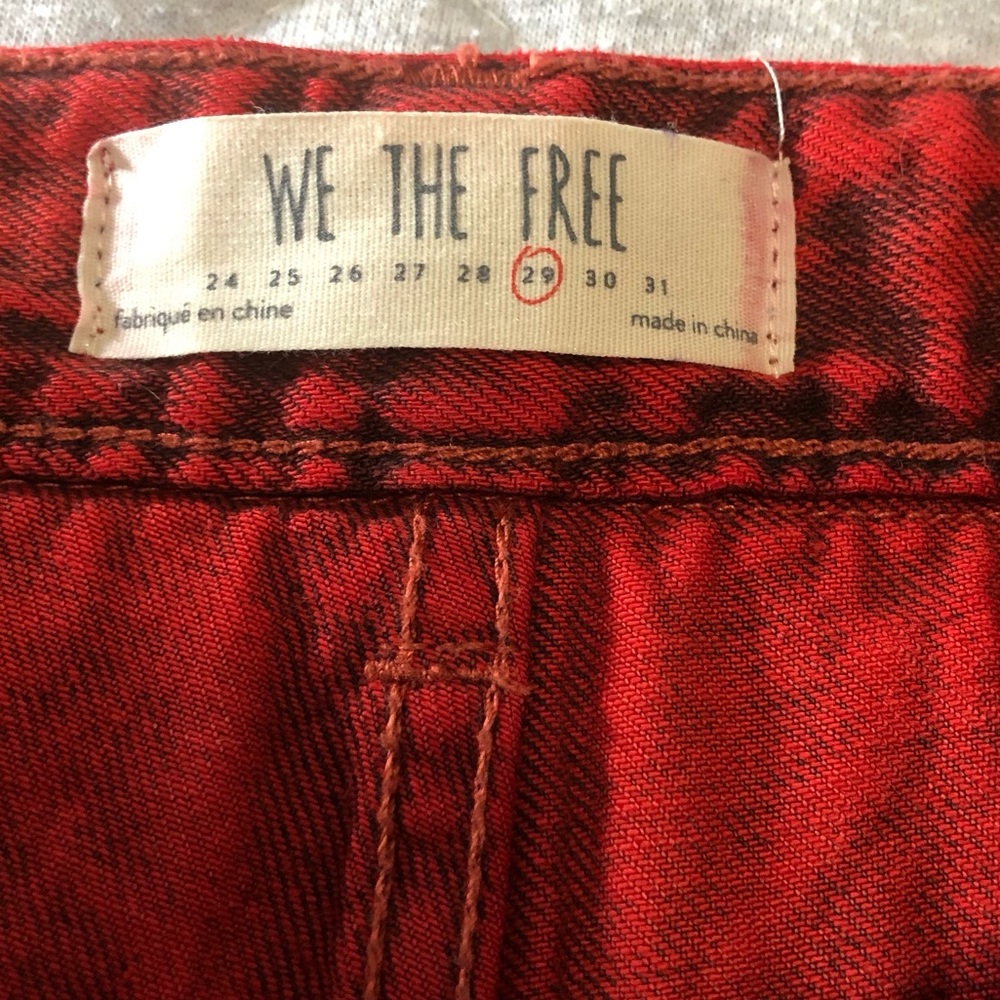 We the free gypsy red cutoff shorts - Picture 7 of 10